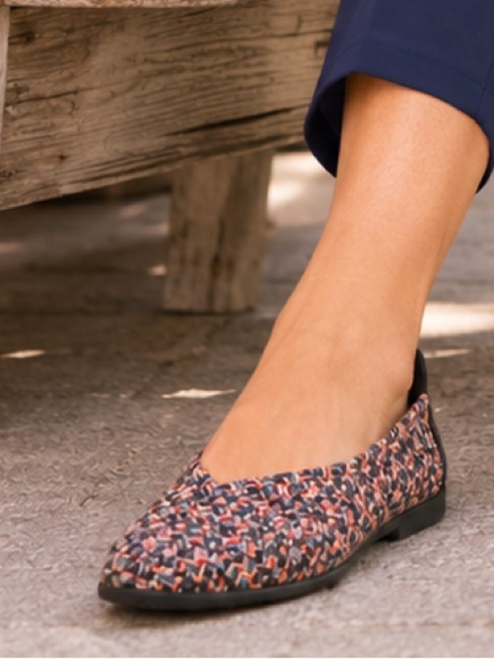 Bernie Mev Catwalk Slip-On Flats Endure Woven EU 40 NWT